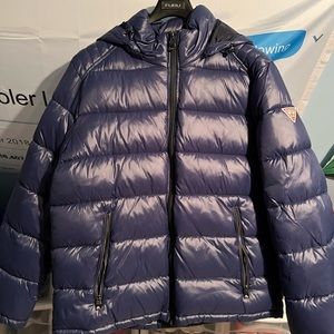 Mens navy blue guess puffer jacket
